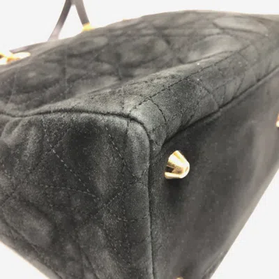 Pre-owned Dior Christian  Black Leather Suede Handbag Shoulder Bag ()