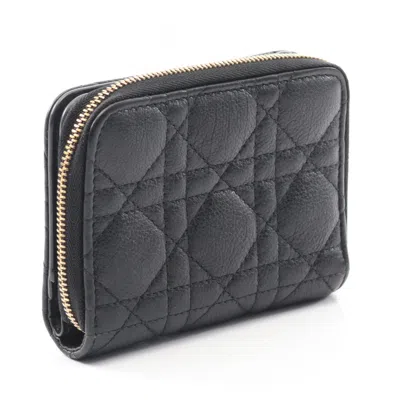 Pre-owned Dior Christian  Black Leather Wallet (bi-fold) ()