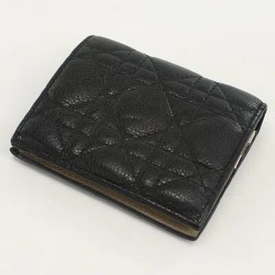 Pre-owned Dior Christian  Black Leather Wallet (bi-fold) ()