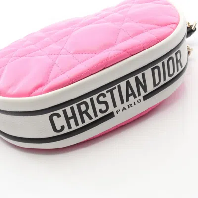 Pre-owned Dior Christian  Black Pink White Leather Shoulder Bag () In Multi