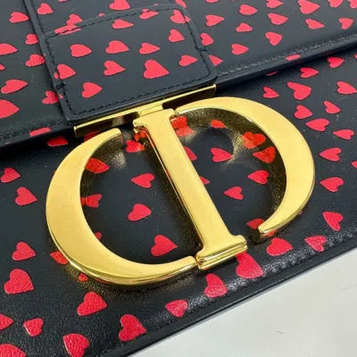 Pre-owned Dior Christian  Black Red Color Leather Shoulder Bag () In Multi
