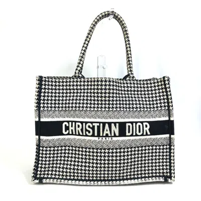 Pre-owned Dior Christian  Black White Canvas Shoulder Bag Tote Bag () In Multi