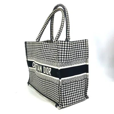 Pre-owned Dior Christian  Black White Canvas Shoulder Bag Tote Bag () In Multi