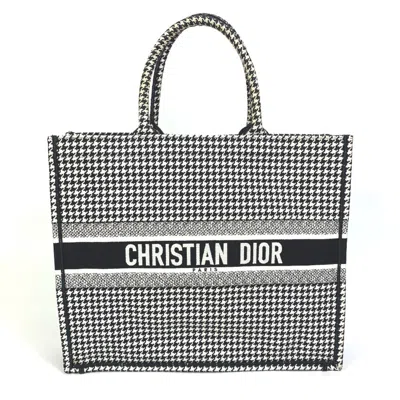 Pre-owned Dior Christian  Black White Canvas Shoulder Bag Tote Bag () In Multi