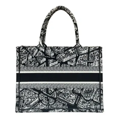 Pre-owned Dior Christian  Black White Canvas Tote Bag () In Multi