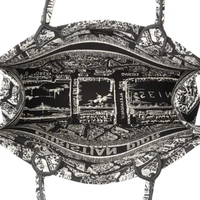 Pre-owned Dior Christian  Black White Canvas Tote Bag () In Multi