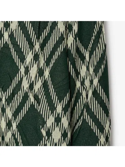Burberry Check Pullover In Green