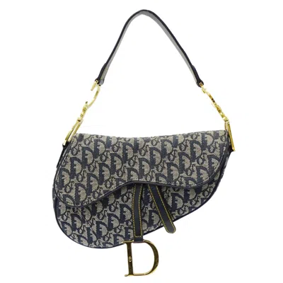 Pre-owned Dior Christian  Blue Jacquard Shoulder Bag ()