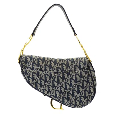 Pre-owned Dior Christian  Blue Jacquard Shoulder Bag ()