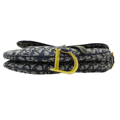 Pre-owned Dior Christian  Blue Jacquard Shoulder Bag ()