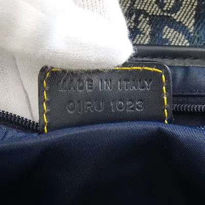 Pre-owned Dior Christian  Blue Jacquard Shoulder Bag ()