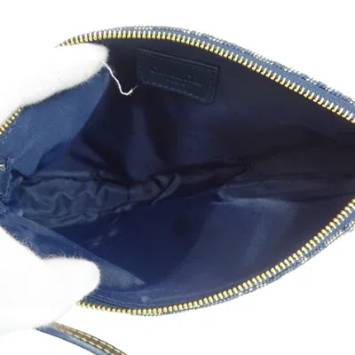 Pre-owned Dior Christian  Blue Jacquard Shoulder Bag ()