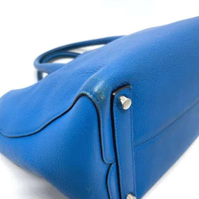 Pre-owned Dior Christian  Blue Leather Handbag Shoulder Bag Tote Bag ()