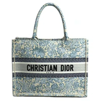 Pre-owned Dior Christian  Blue Multi-color Canvas Tote Bag ()