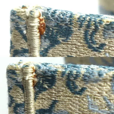 Pre-owned Dior Christian  Blue Multi-color Canvas Tote Bag ()