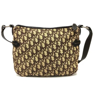 Pre-owned Dior Christian  Brown Canvas Leather Shoulder Bag ()
