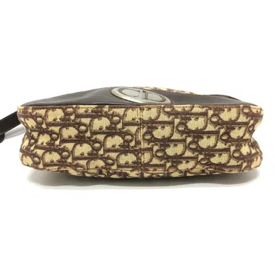 Pre-owned Dior Christian  Brown Canvas Leather Shoulder Bag ()