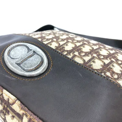 Pre-owned Dior Christian  Brown Canvas Leather Shoulder Bag ()