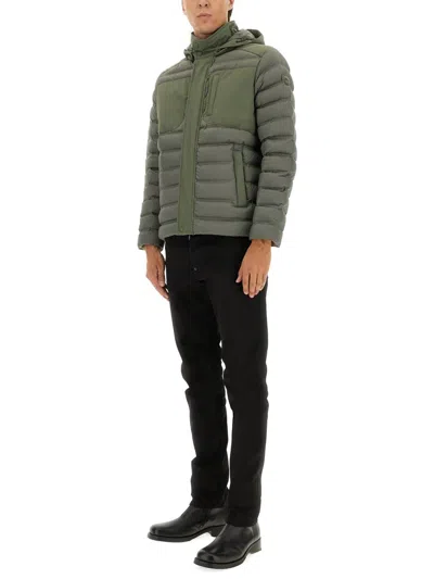 Colmar Seamless Water Repellent Hooded Down Jacket In Green