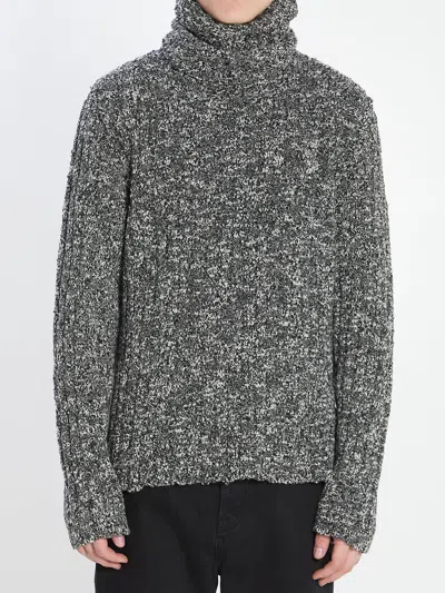 Dolce & Gabbana Turtleneck Pullover In Gray