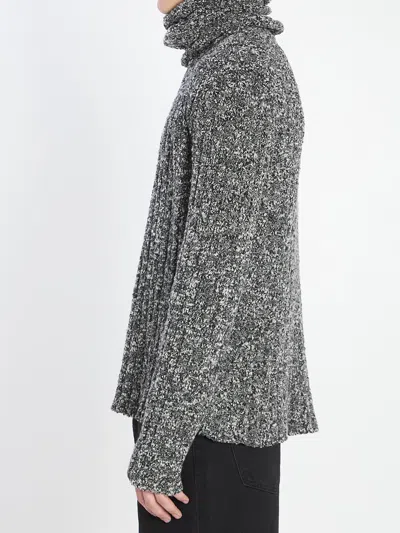 Dolce & Gabbana Turtleneck Pullover In Gray
