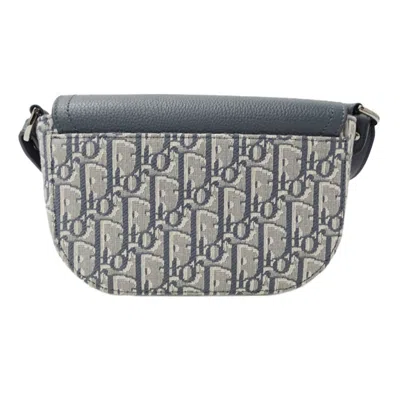 Pre-owned Dior Christian  Gray Jacquard Leather Shoulder Bag ()