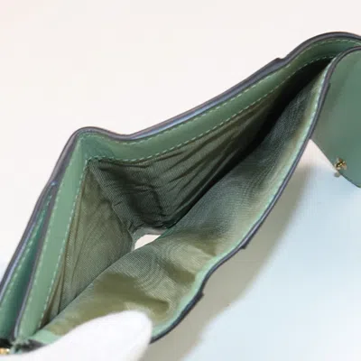 Pre-owned Dior Christian  Green Leather Wallet (tri-fold) ()