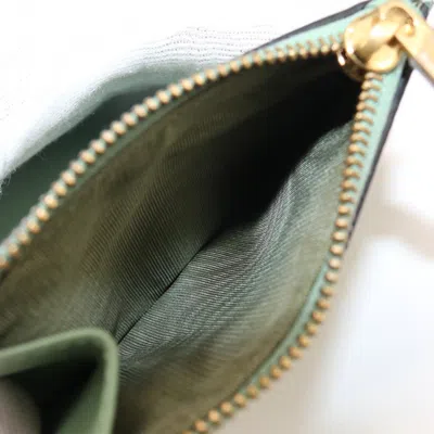 Pre-owned Dior Christian  Green Leather Wallet (tri-fold) ()