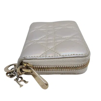 Pre-owned Dior Christian  Ivory Coin Purse/coin Case () In White