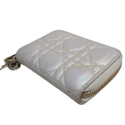 Pre-owned Dior Christian  Ivory Coin Purse/coin Case () In White