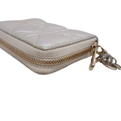 Pre-owned Dior Christian  Ivory Coin Purse/coin Case () In White