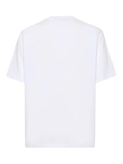 Dsquared2 Men White Cotton T-shirt In White