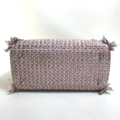 Pre-owned Dior Christian  Lady  Pink Purple White Tweed Handbag Shoulder Bag ()