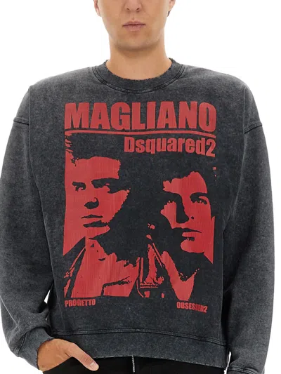 Dsquared2 Dsquared Slated Cotton Dsquared X Magliano Sweatshirt In Black