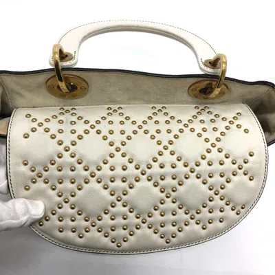 Pre-owned Dior Christian  Lady  White Leather Handbag Tote Bag ()
