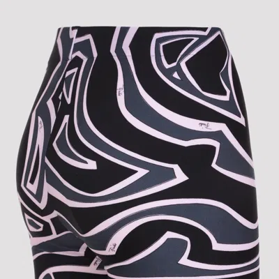 Pucci Abstract Pattern Stretch Fit Trousers In Black