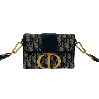 Pre-owned Dior Christian  Navy Leather Canvas Shoulder Bag () In Blue