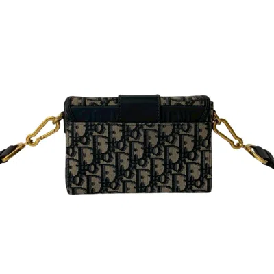 Pre-owned Dior Christian  Navy Leather Canvas Shoulder Bag () In Blue