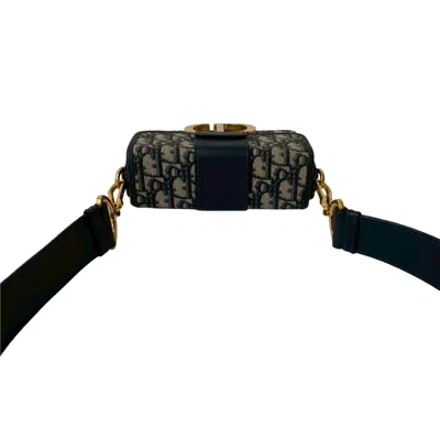 Pre-owned Dior Christian  Navy Leather Canvas Shoulder Bag () In Blue