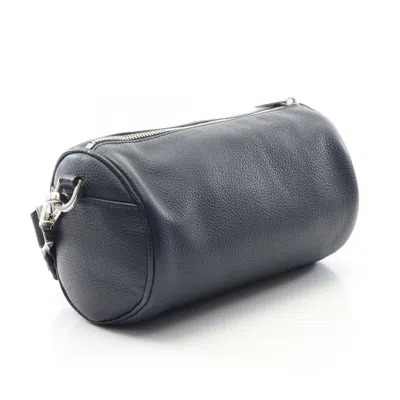 Pre-owned Dior Christian  Navy Leather Shoulder Bag () In Blue