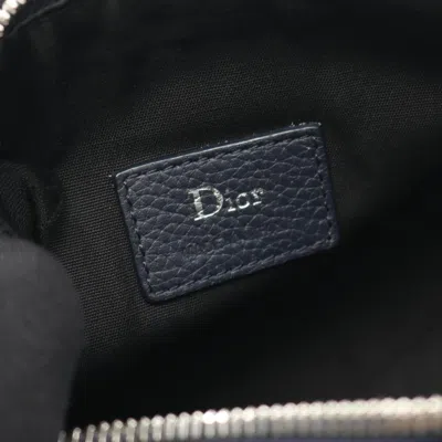 Pre-owned Dior Christian  Navy Leather Shoulder Bag () In Blue