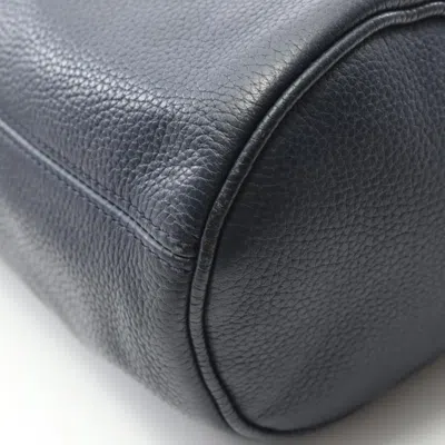 Pre-owned Dior Christian  Navy Leather Shoulder Bag () In Blue