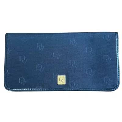 Pre-owned Dior Christian  Navy Long Wallet (bi-fold) () In Blue