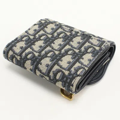 Pre-owned Dior Christian  Navy Wallet (bi-fold) () In Blue