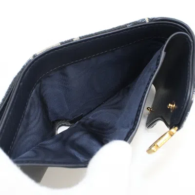Pre-owned Dior Christian  Navy Wallet (bi-fold) () In Blue