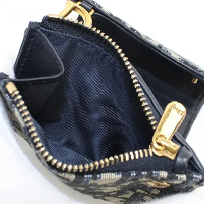 Pre-owned Dior Christian  Navy Wallet (bi-fold) () In Blue