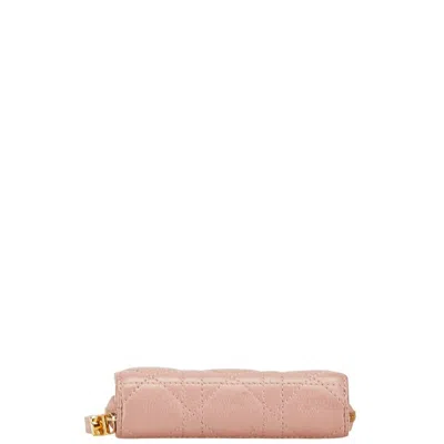 Pre-owned Dior Christian  Pink Leather Wallet (bi-fold) ()
