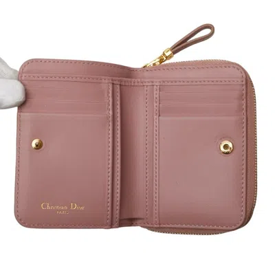 Pre-owned Dior Christian  Pink Leather Wallet (bi-fold) ()