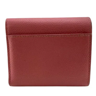 Pre-owned Dior Christian  Pink Leather Wallet (tri-fold) ()