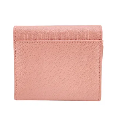 Pre-owned Dior Christian  Pink Pink Beige Leather Wallet (tri-fold) ()